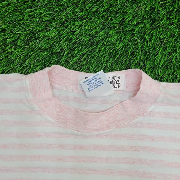 Vintage 90s Tahoe Shirt Large 21x27 Pink White - Picture 8 of 12